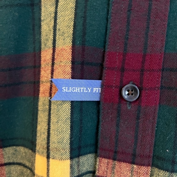 L.L. Bean Scotch Plaid Flannel Shirt 228061 Men's XL Slightly Fitted Brand New - Picture 4 of 7